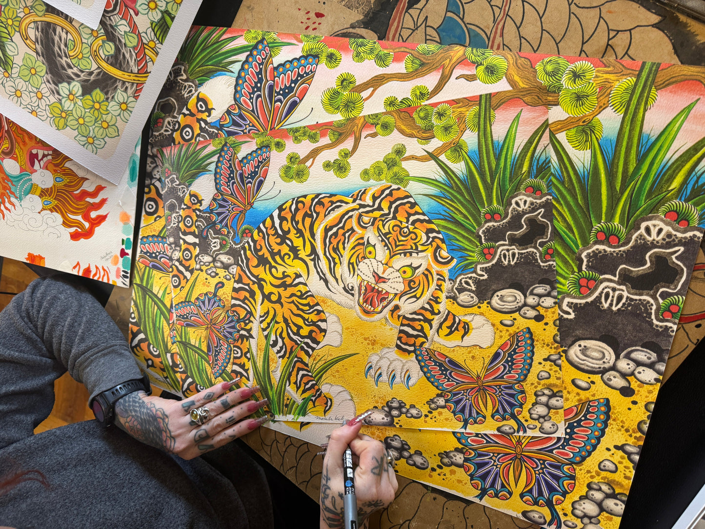 The Yellow Tiger (collective print)