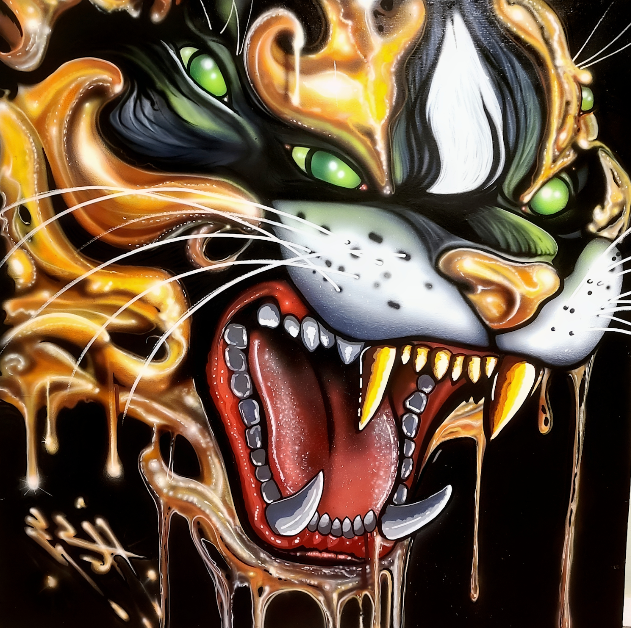Magic Cat (original wood panel)